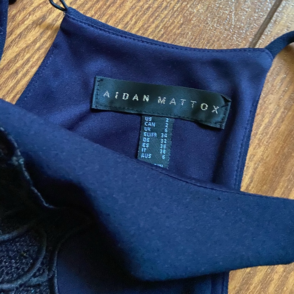 Aidan Mattox Evening Dress Navy Size 2 - Picture 2 of 3